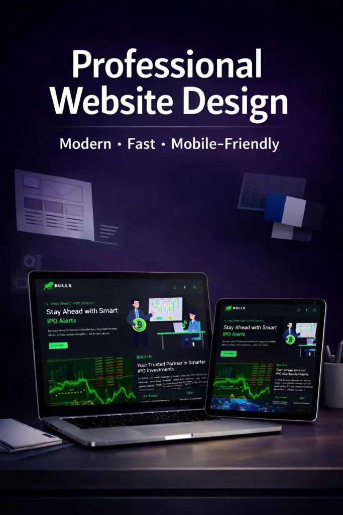 Modern responsive website design for business and eCommerce stores